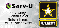 ServU U.S. Army Certificate of Networthiness